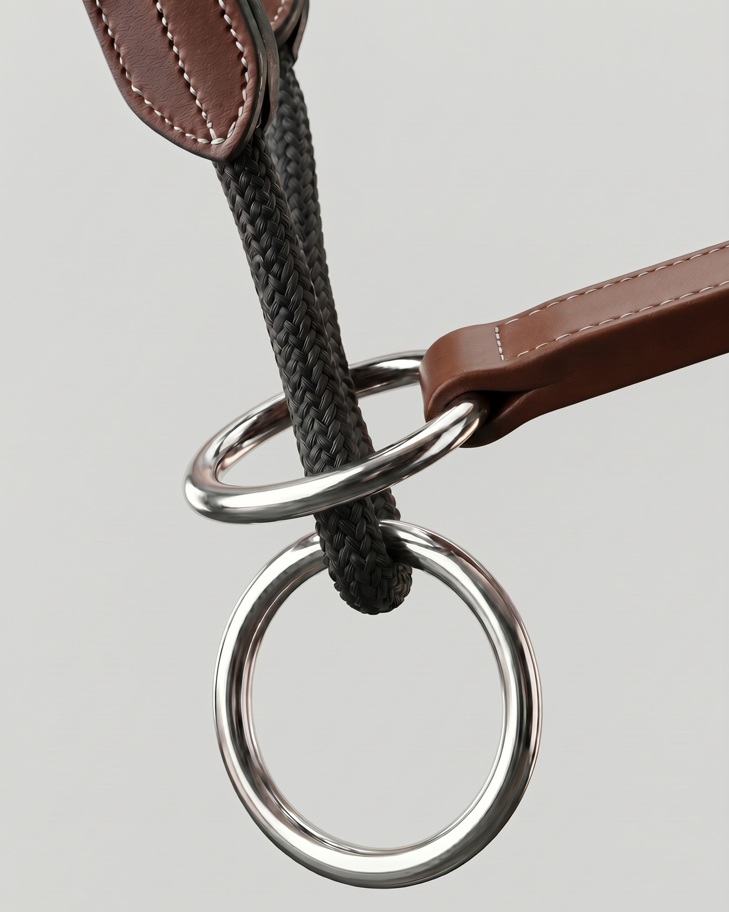BHOOF HALTER - LEATHER WITH ROAP